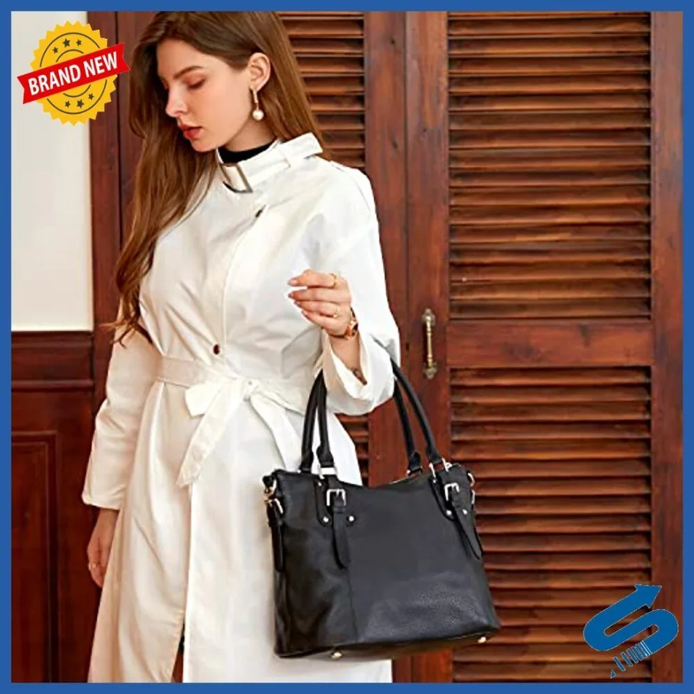 Genuine Leather Tote Shoulder Bag Crossbody Purse Top Handle Satchel